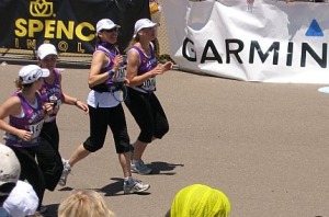 Another shot of us nearing the finish line!